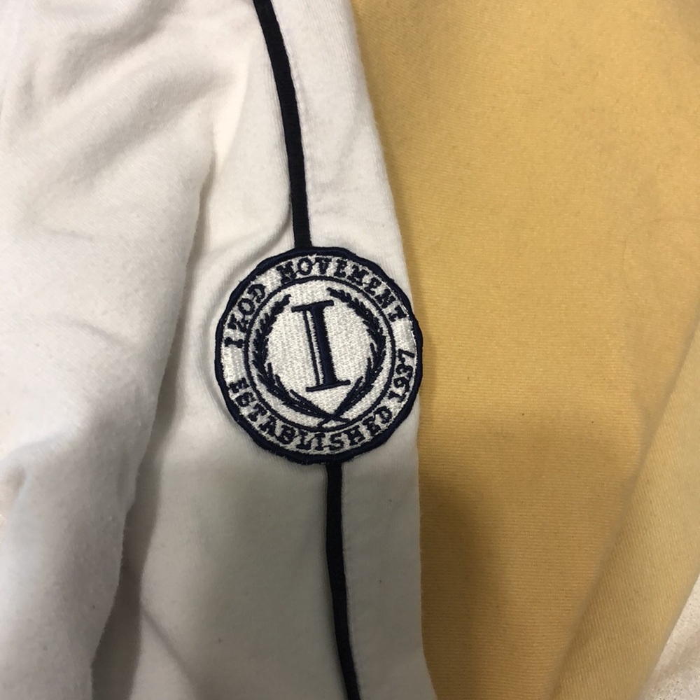 Izod white with blue stripes size medium jacket